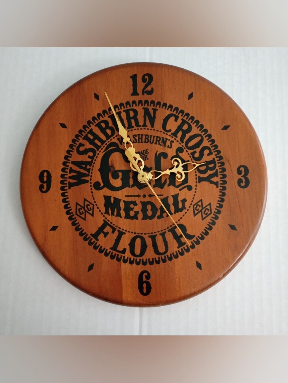 Washburn Crosby Gold Medal Flour Wall Clock Vintage (Sold For Parts See Descr)